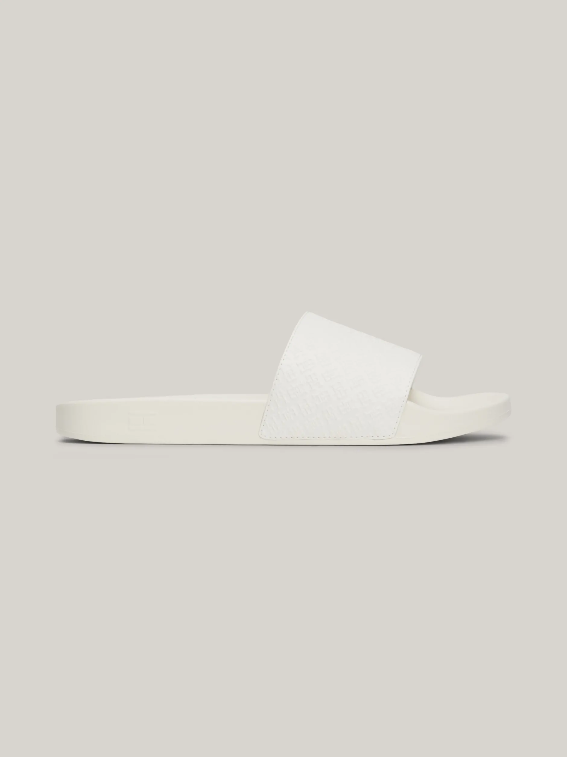 Sandały*Tommy Hilfiger Klapki Kąpielowe Z Monogramem TH ANCIENT WHITE