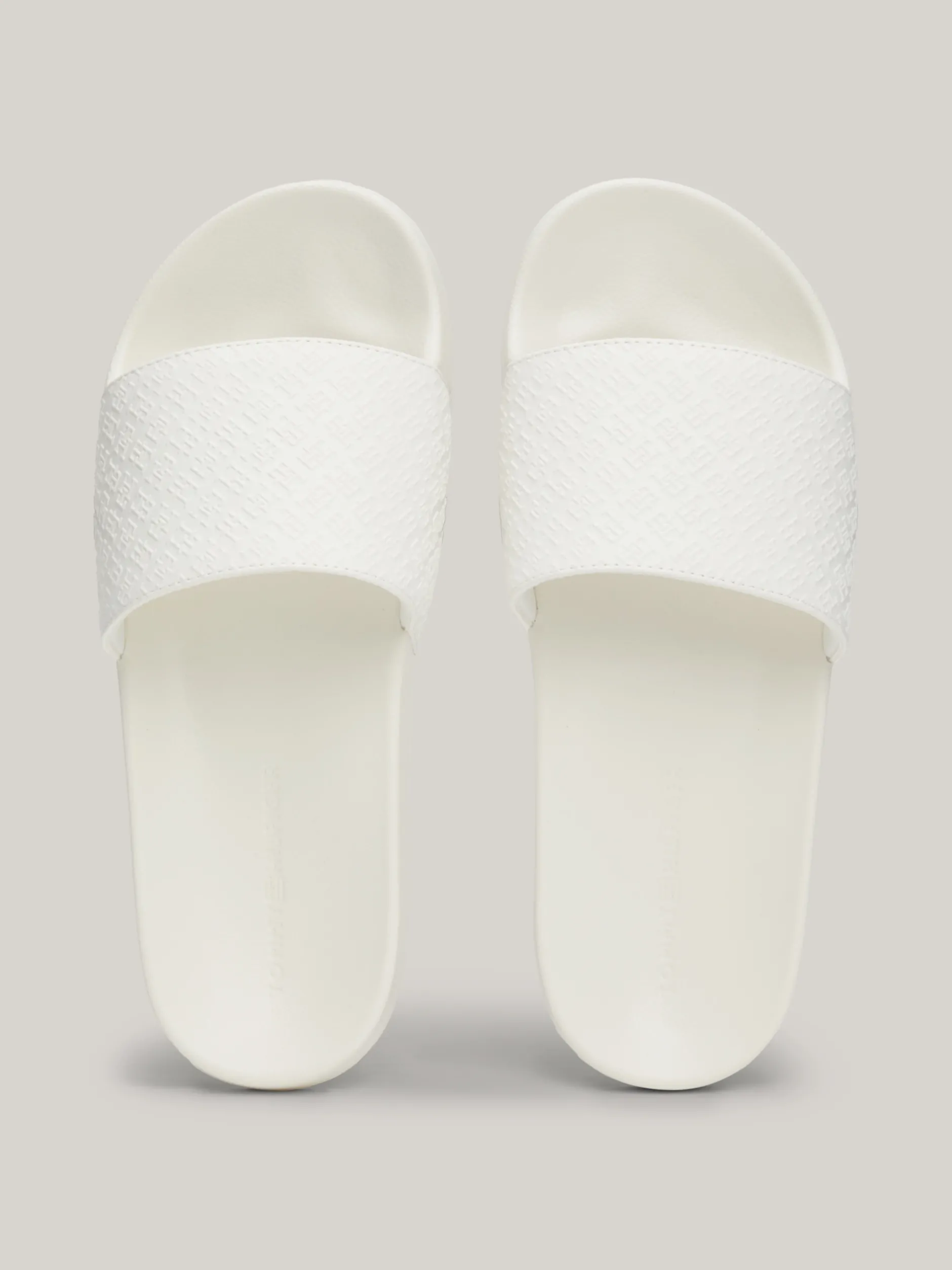 Sandały*Tommy Hilfiger Klapki Kąpielowe Z Monogramem TH ANCIENT WHITE