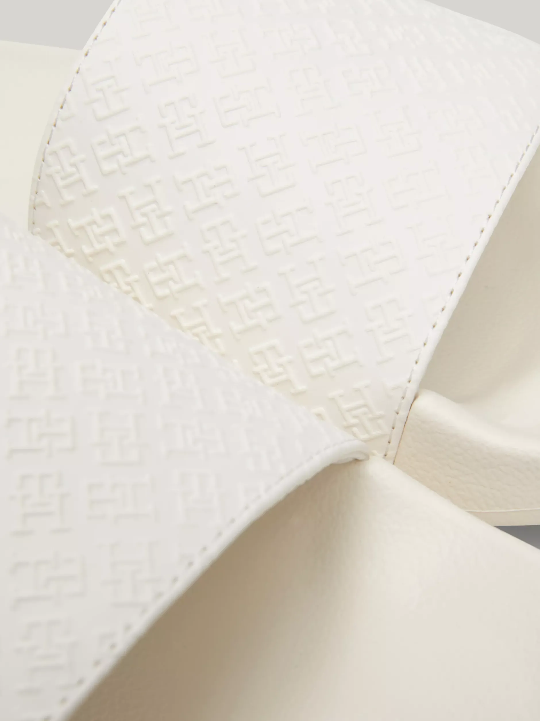 Sandały*Tommy Hilfiger Klapki Kąpielowe Z Monogramem TH ANCIENT WHITE