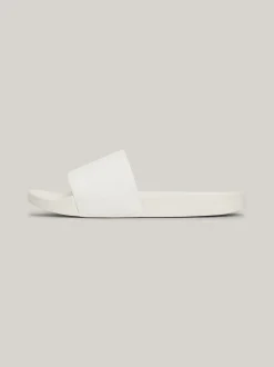 Sandały*Tommy Hilfiger Klapki Kąpielowe Z Monogramem TH ANCIENT WHITE