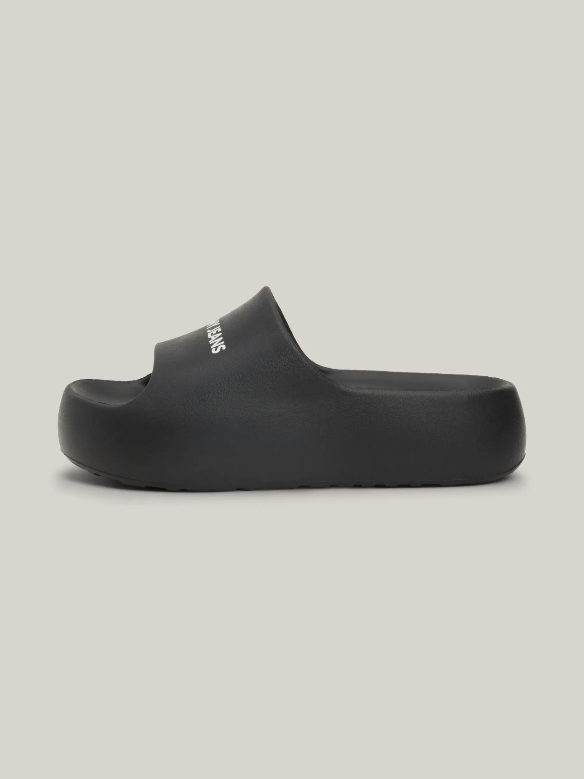 Sandały*Tommy Hilfiger Klapki Na Grubej Platformie Z Logo BLACK
