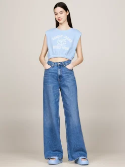Sandały*Tommy Hilfiger Klapki Na Grubej Platformie Z Logo WESTSIDE BLUE