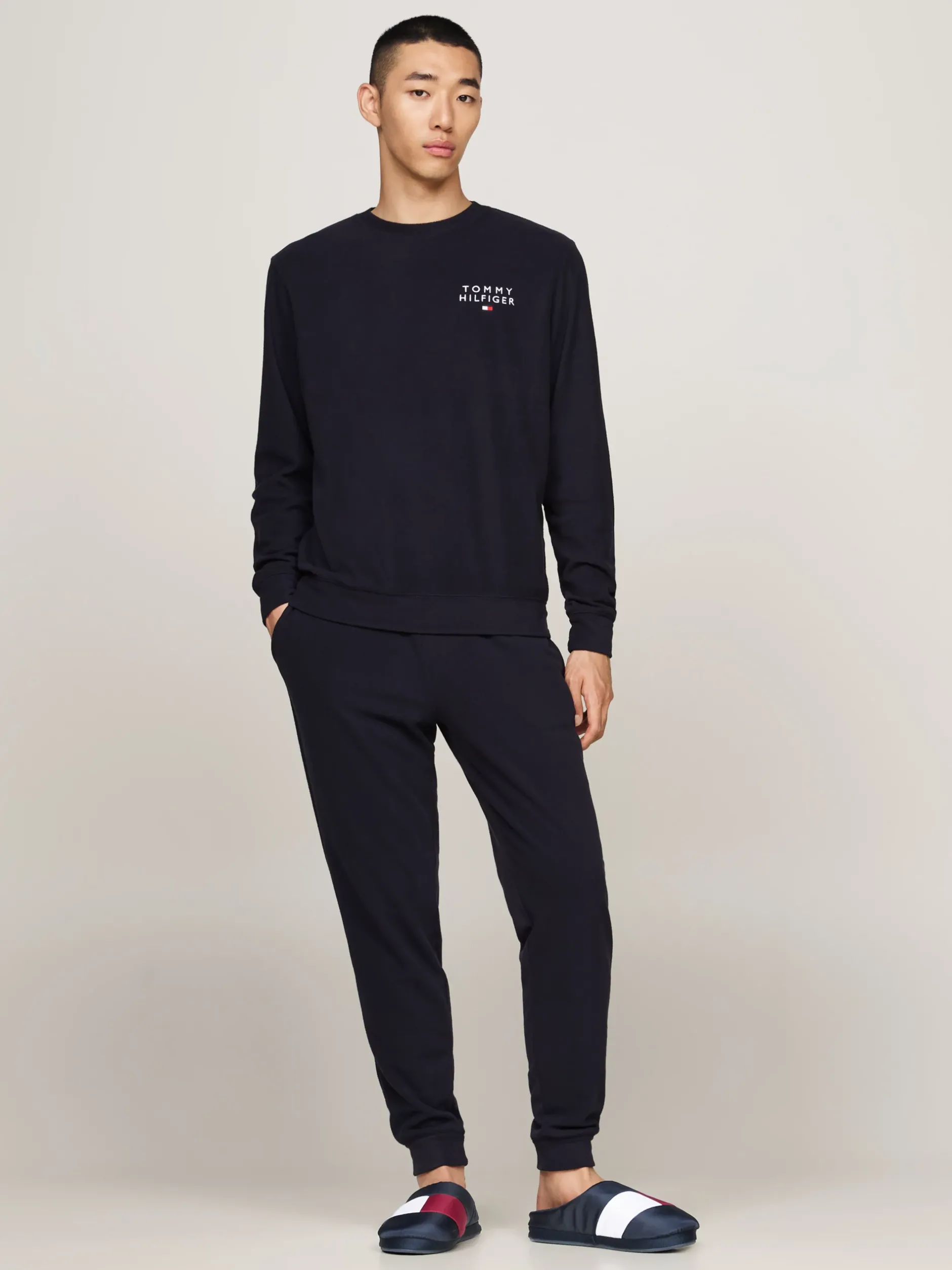 Buty Casual*Tommy Hilfiger Klapki Z Blokami Kolorów DESERT SKY