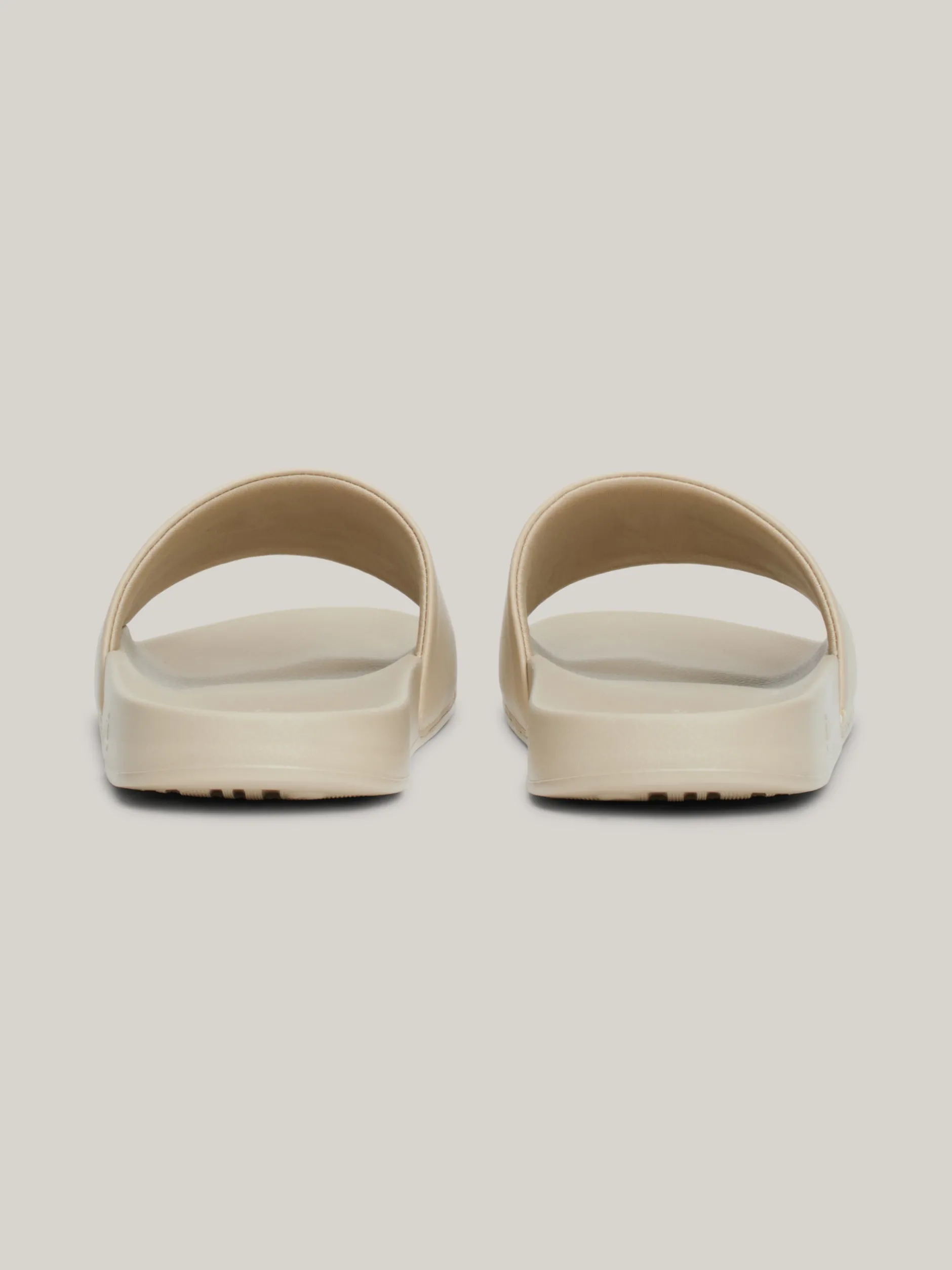Sandały*Tommy Hilfiger Klapki Z Haftowanym Monogramem TH BEIGE