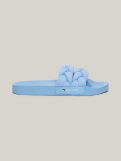 Sandały*Tommy Hilfiger Klapki Z Plecionym Paskiem WESTSIDE BLUE