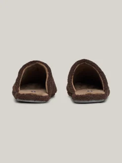 Buty Casual*Tommy Hilfiger Klapki Z Wyhaftowanym Logo DARK COFFEE