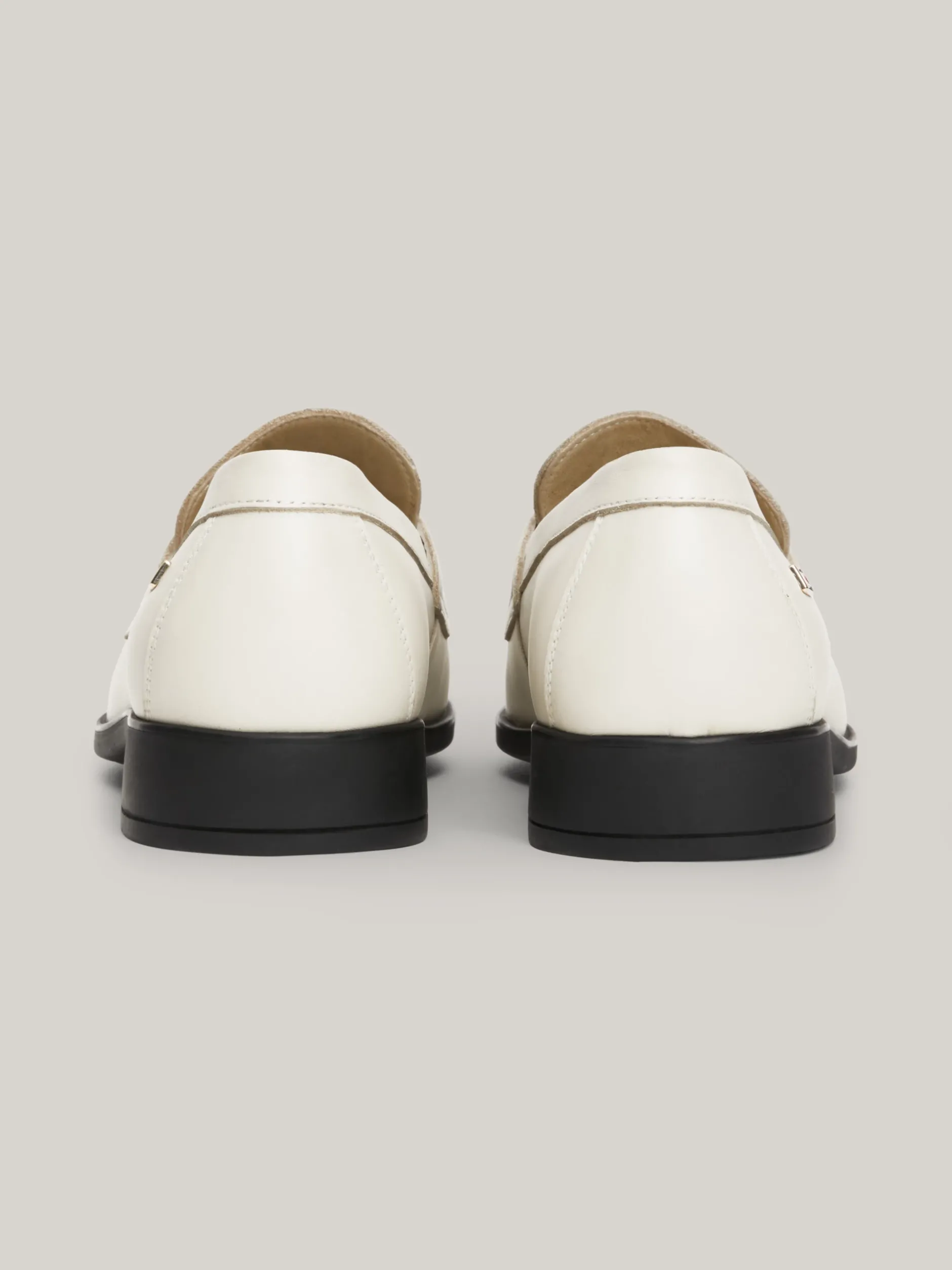 Mokasyny & Loafers|Płaskie Buty*Tommy Hilfiger Klasyczne Skórzane Mokasyny Z Flagą CLASSIC BEIGE