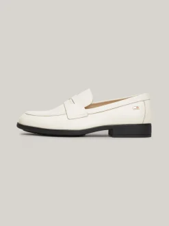 Mokasyny & Loafers|Płaskie Buty*Tommy Hilfiger Klasyczne Skórzane Mokasyny Z Flagą CLASSIC BEIGE