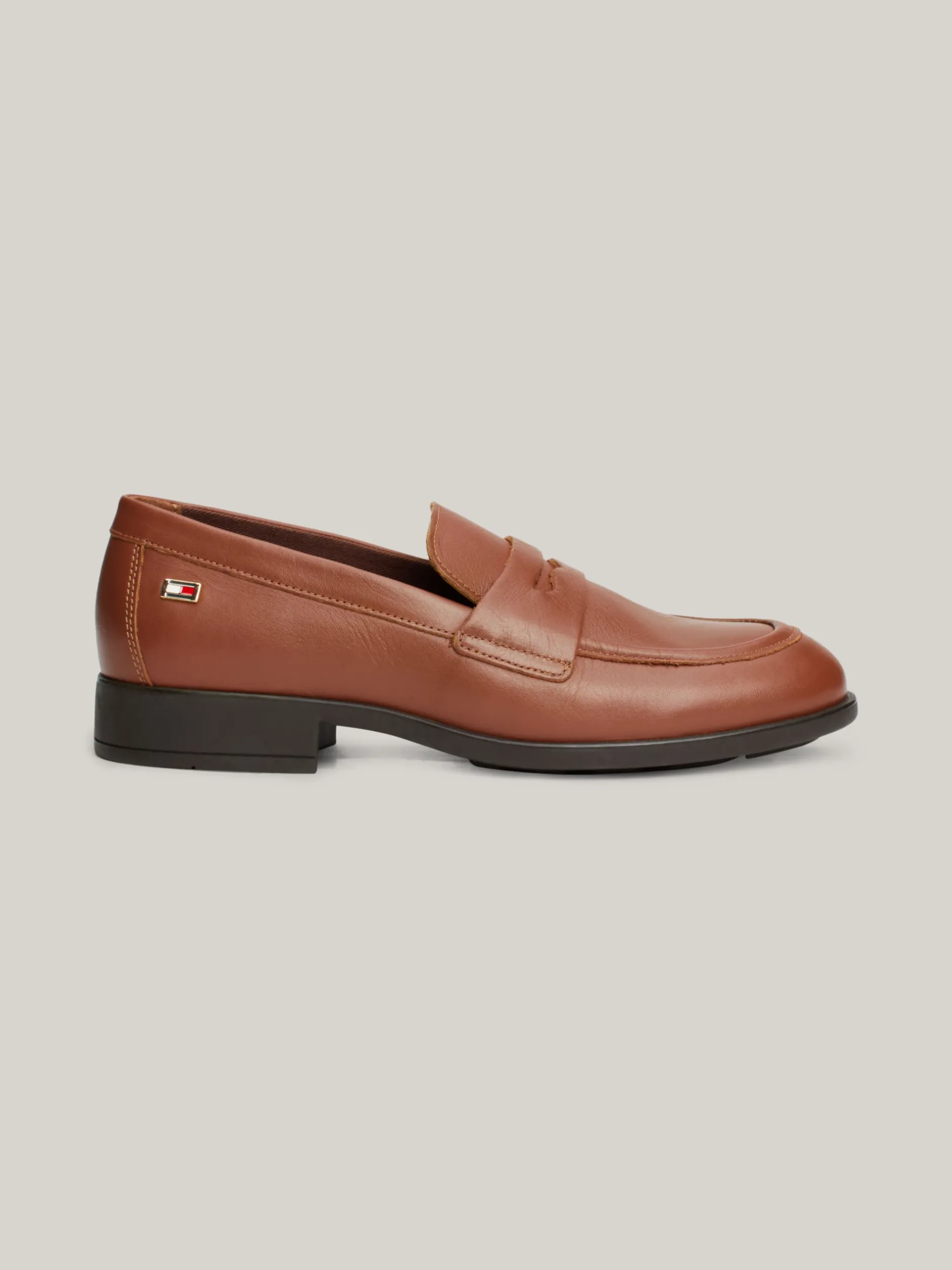 Mokasyny & Loafers|Płaskie Buty*Tommy Hilfiger Klasyczne Skórzane Mokasyny Z Flagą BROWN SUEDE