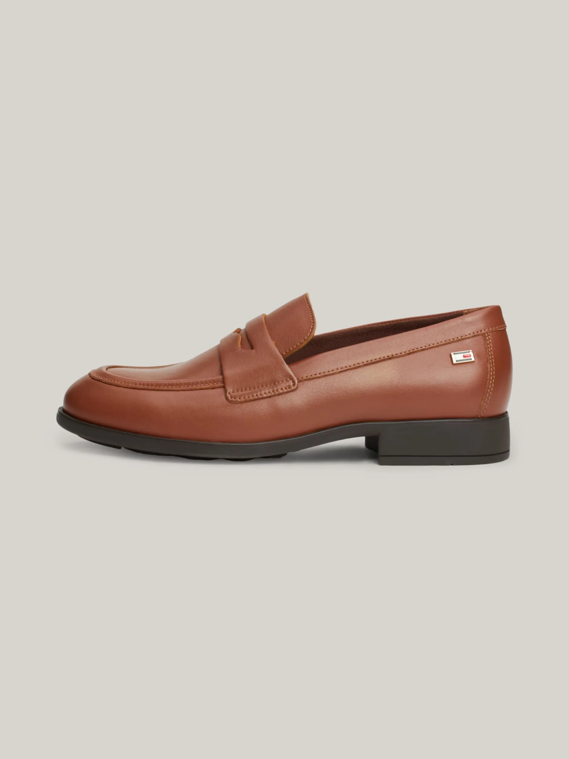 Mokasyny & Loafers|Płaskie Buty*Tommy Hilfiger Klasyczne Skórzane Mokasyny Z Flagą BROWN SUEDE