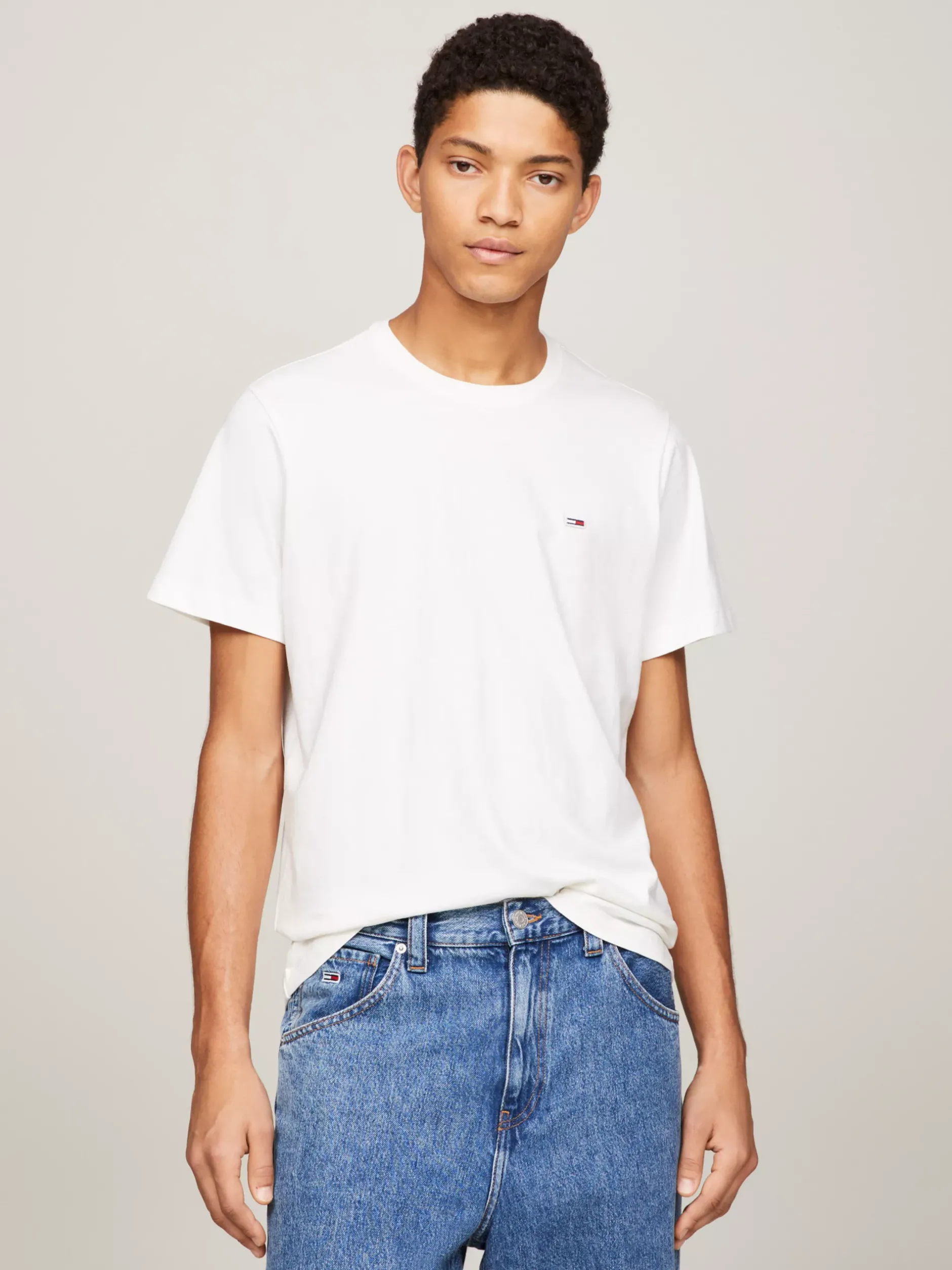 T-Shirty*Tommy Hilfiger Klasyczny T-shirt O Regularnym Kroju Z Bawełny Organicznej WHITE