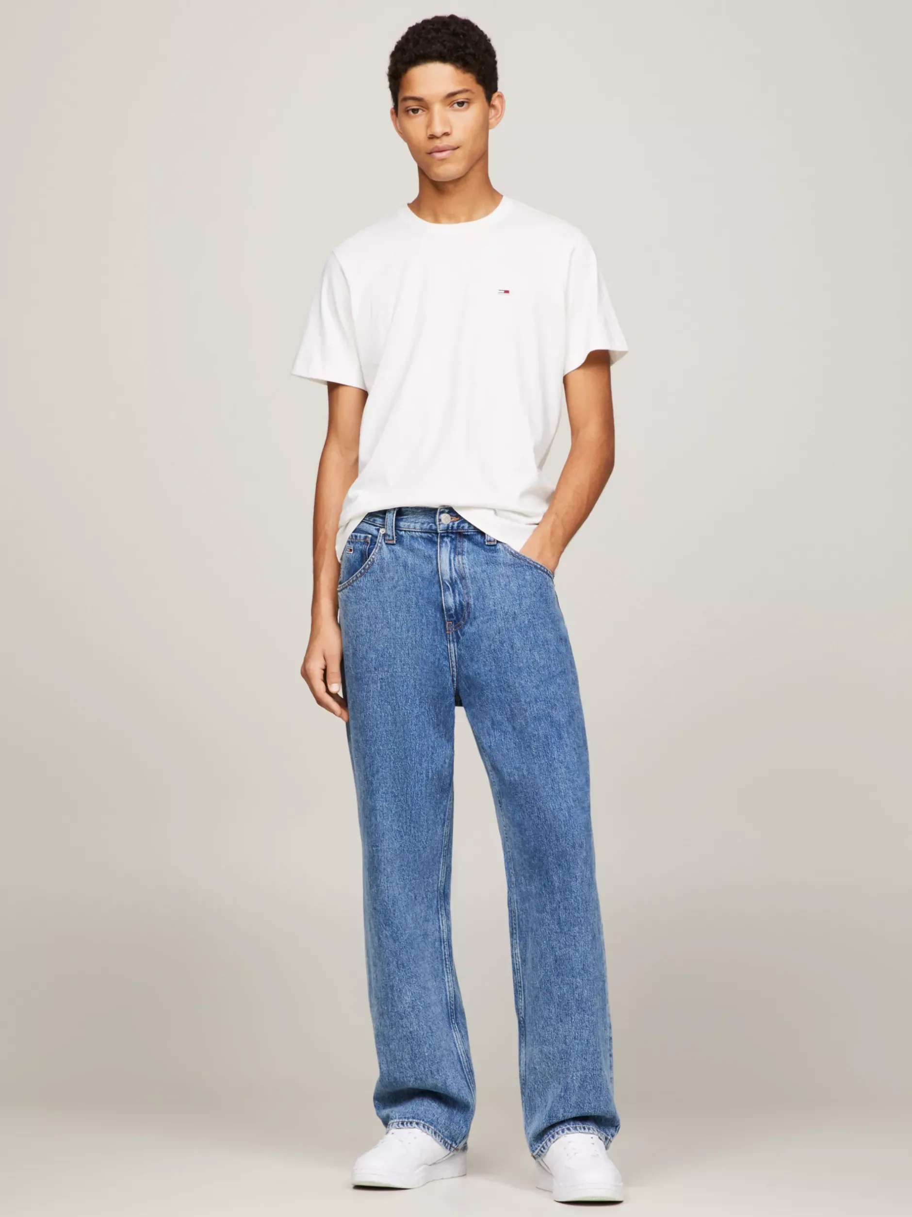T-Shirty*Tommy Hilfiger Klasyczny T-shirt O Regularnym Kroju Z Bawełny Organicznej WHITE