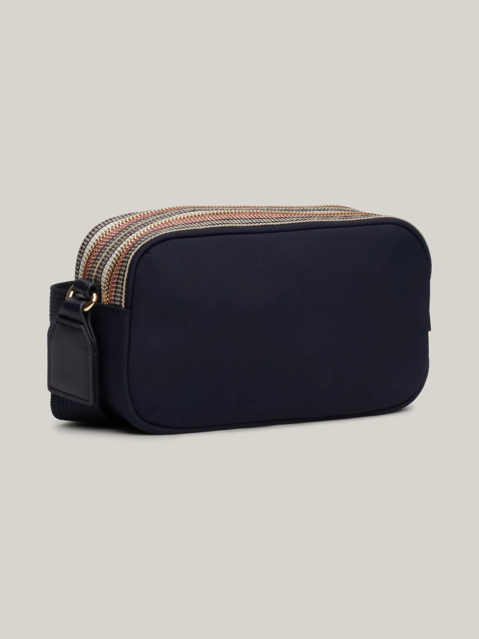 Torebki Na Pasku*Tommy Hilfiger Kompaktowa Torebka Z Sygnowanym Zamkiem SPACE BLUE