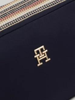 Torebki Na Pasku*Tommy Hilfiger Kompaktowa Torebka Z Sygnowanym Zamkiem SPACE BLUE