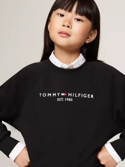 Bluzy Dresowe I Z Kapturem*Tommy Hilfiger Komplet Z Bluzą I Joggerami Z Logo BLACK