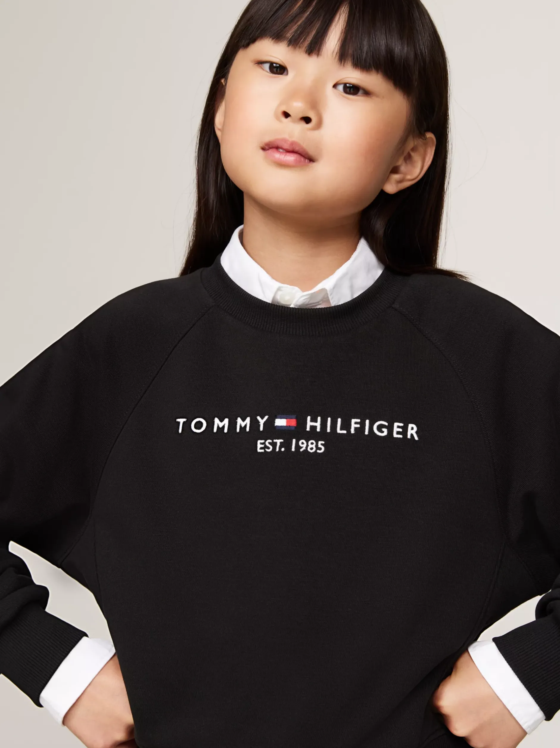 Bluzy Dresowe I Z Kapturem*Tommy Hilfiger Komplet Z Bluzą I Joggerami Z Logo BLACK