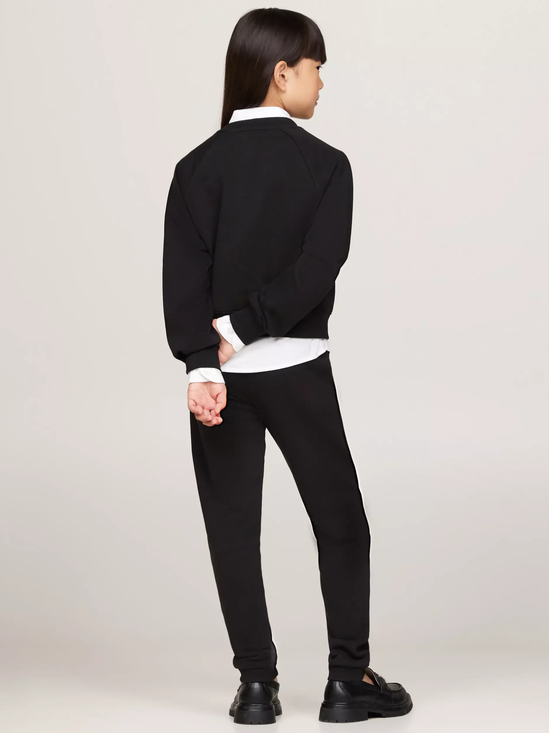 Bluzy Dresowe I Z Kapturem*Tommy Hilfiger Komplet Z Bluzą I Joggerami Z Logo BLACK
