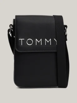 Portfele & Breloczki Do Kluczy*Tommy Hilfiger Kopertówka Na Telefon City Z Metalowym Logo BLACK