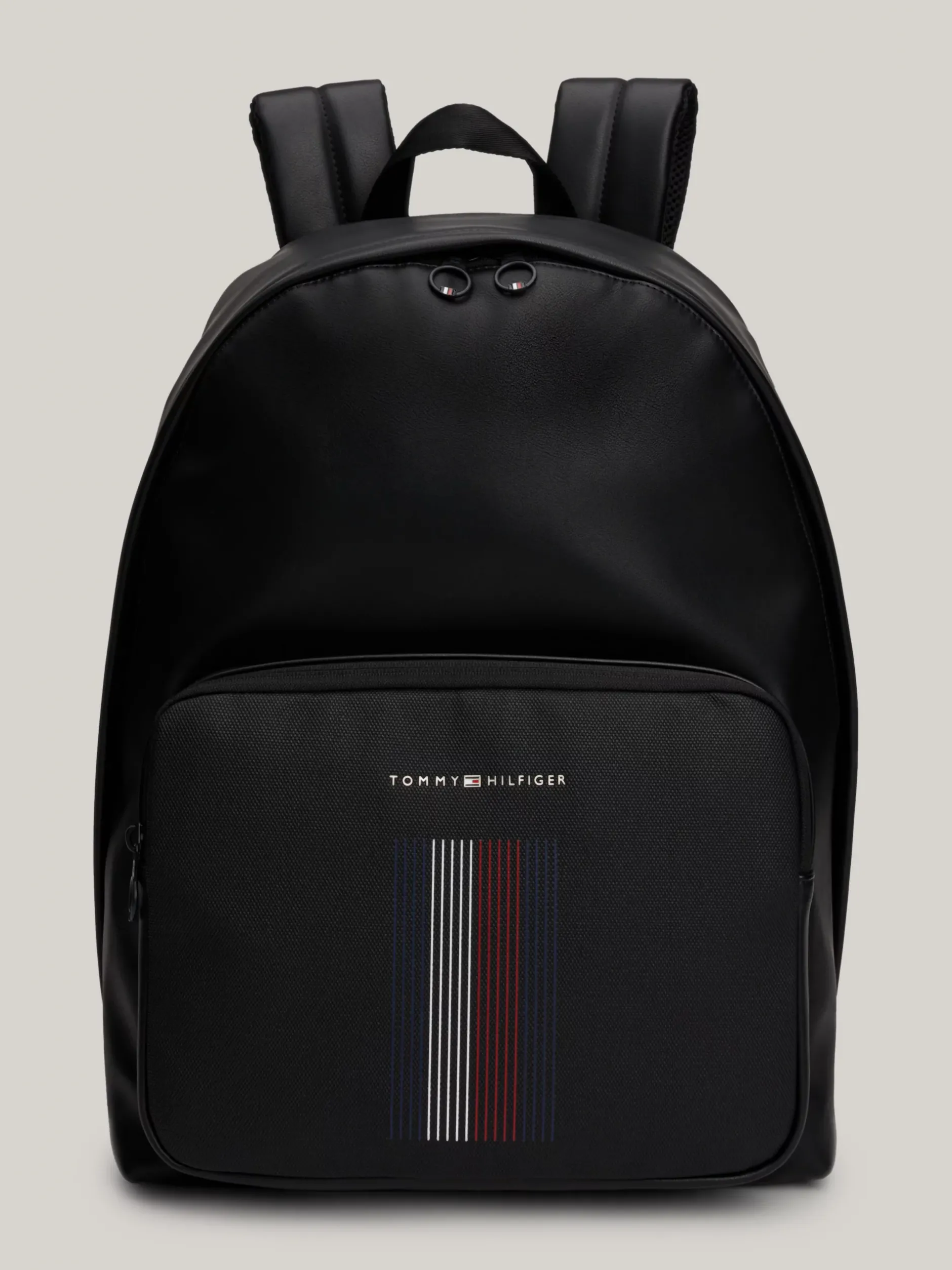 Plecaki*Tommy Hilfiger Kopułowy Plecak Z Metalowym Logo BLACK