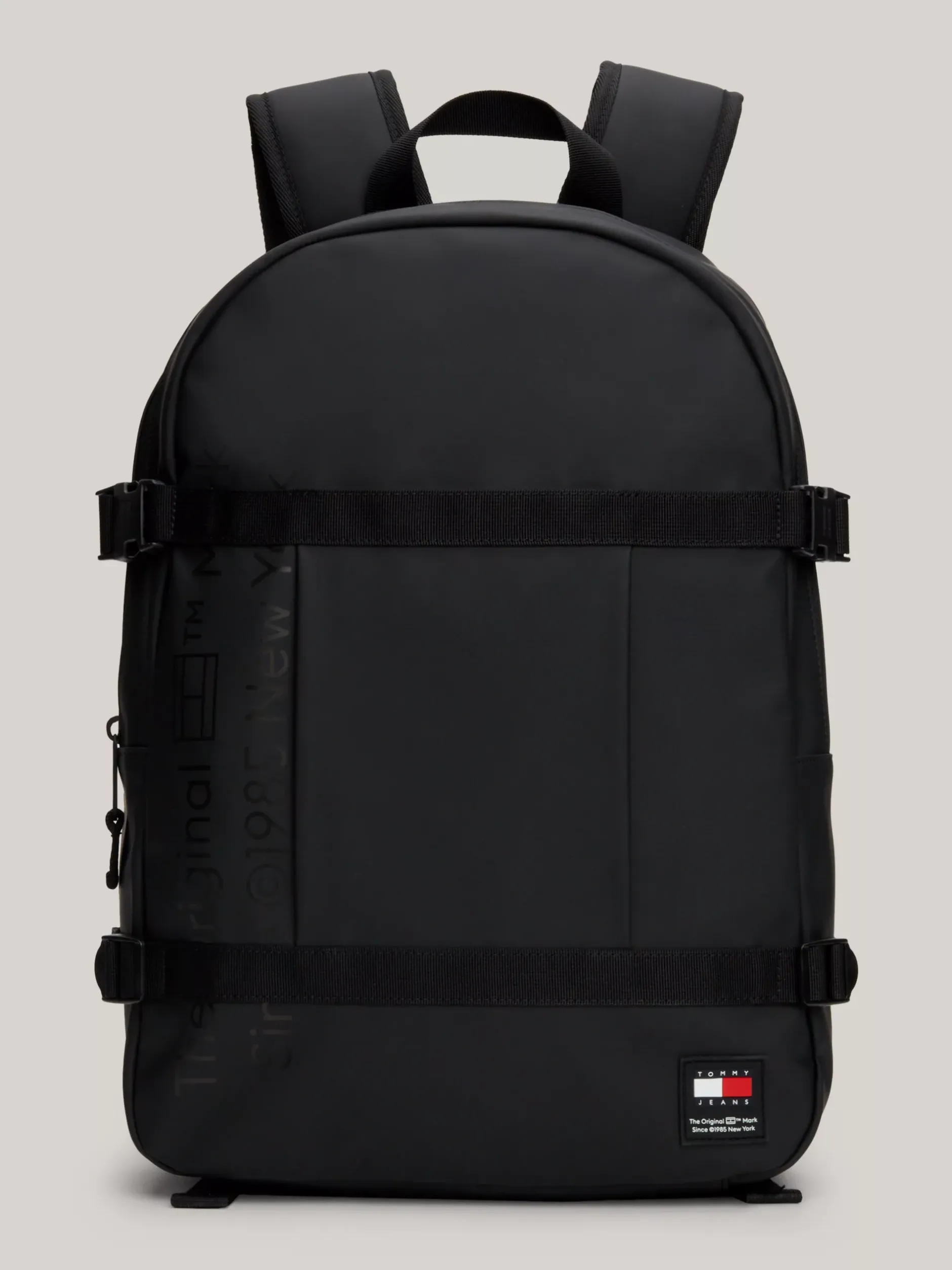 Plecaki*Tommy Hilfiger Kopułowy Plecak Z Parcianym Paskiem Essential BLACK
