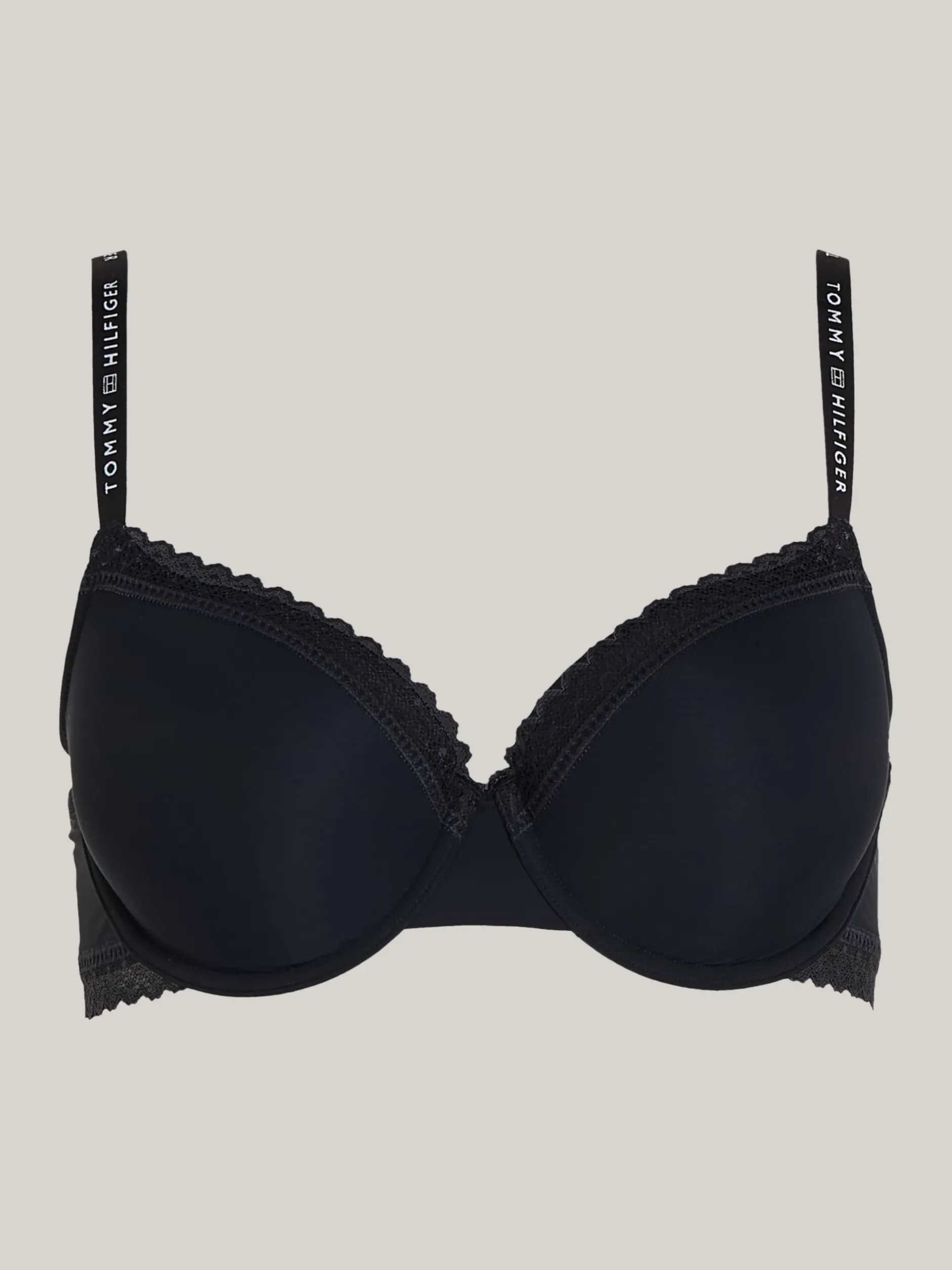 Biustonosze|Bielizna*Tommy Hilfiger Koronkowy Biustonosz Z Miseczkami Half-cup DESERT SKY