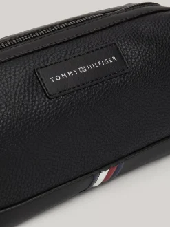 Kosmetyczki*Tommy Hilfiger Kosmetyczka TH Business O Groszkowanej Fakturze BLACK