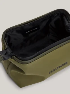 Kosmetyczki*Tommy Hilfiger Kosmetyczka Z Monotypowym Logo Hilfiger UTILITY OLIVE