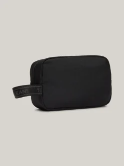 Kosmetyczki*Tommy Hilfiger Kosmetyczka Z Naszywką Essential BLACK