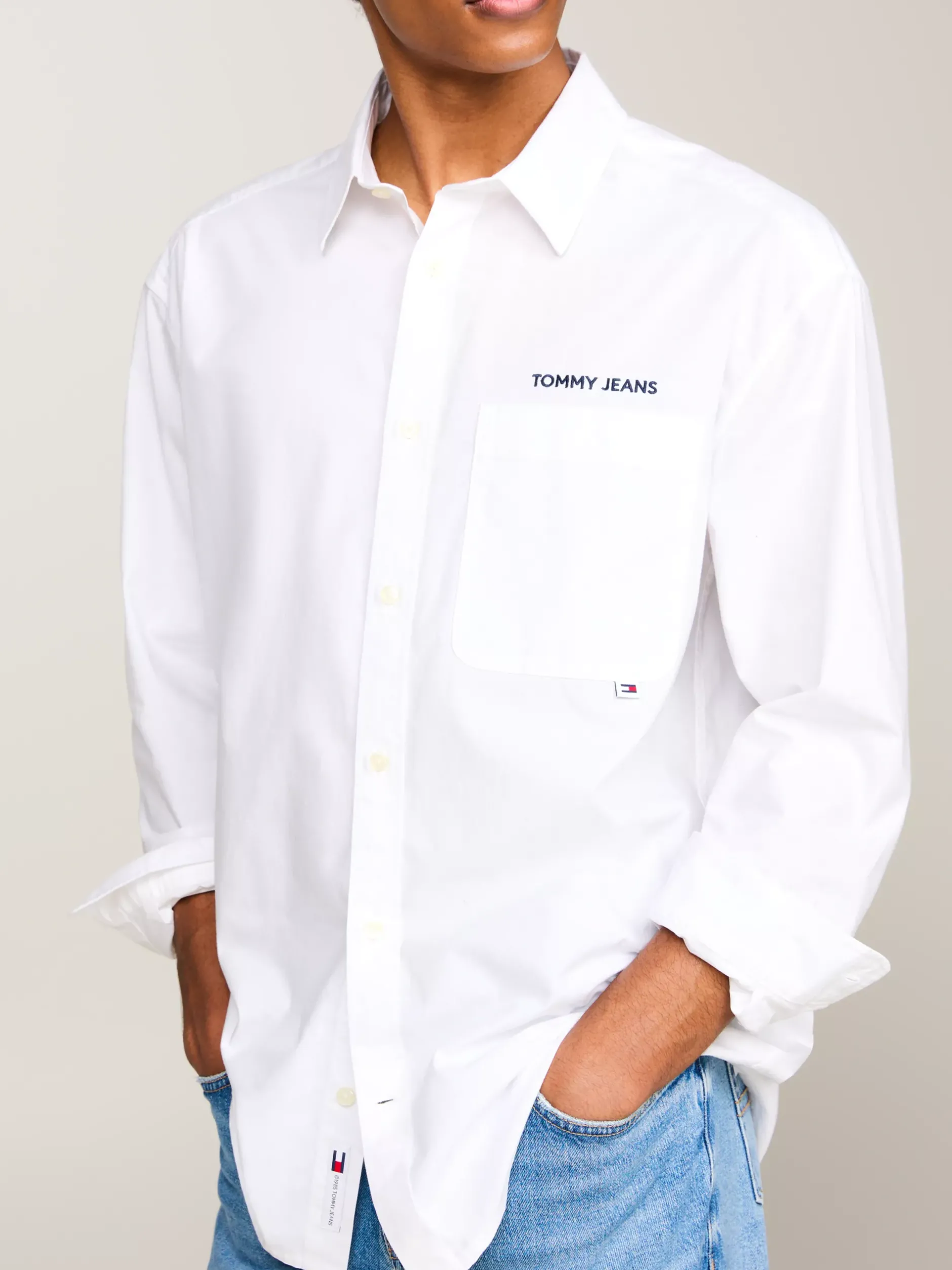 Koszule*Tommy Hilfiger Koszula Classic O Regularnym Kroju Z Logo WHITE