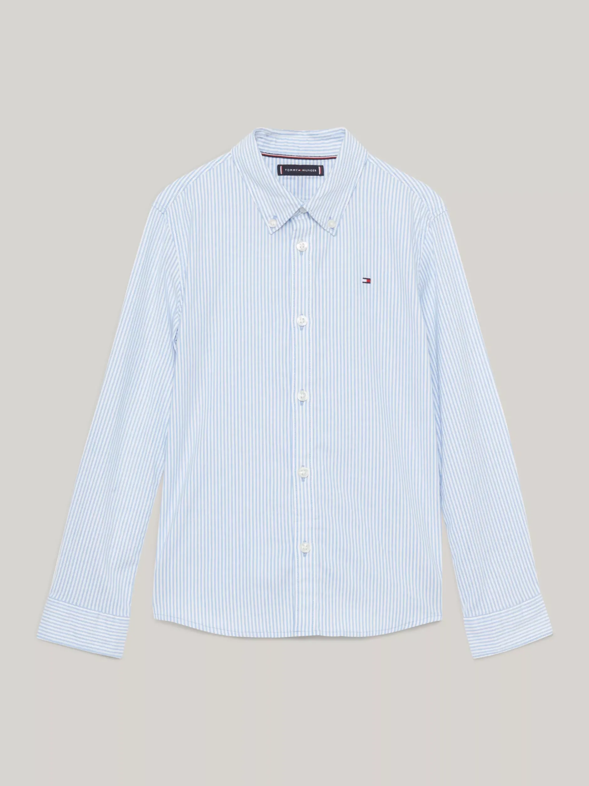Koszule*Tommy Hilfiger Koszula Essential Flex W Delikatne Prążki COPENHAGEN BLUE / WHITE