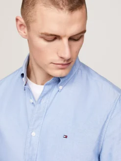 Koszule*Tommy Hilfiger Koszula Heritage Z Bawełny Oxford SHIRT BLUE