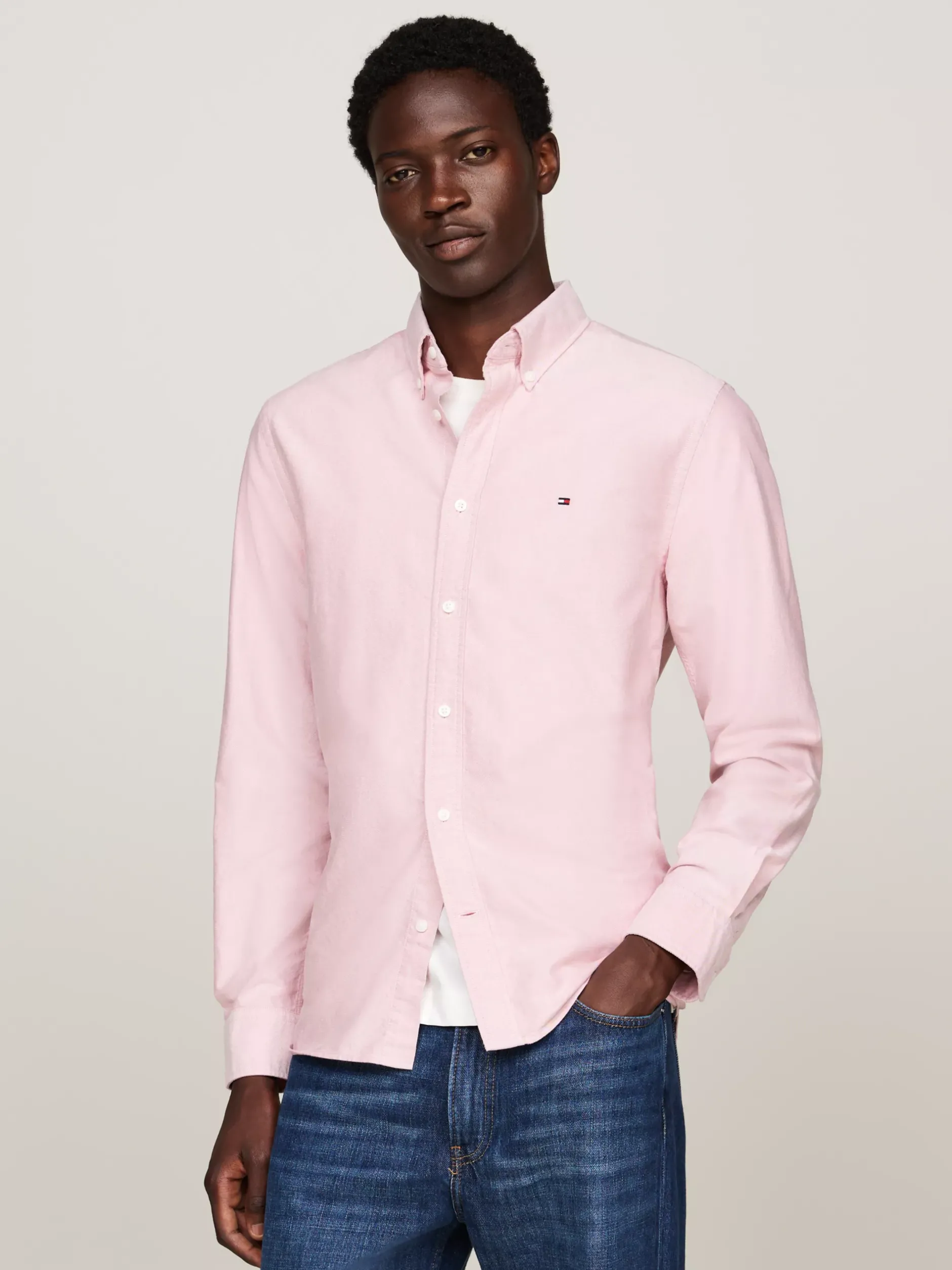 Koszule*Tommy Hilfiger Koszula Heritage Z Bawełny Oxford HERITAGE PINK