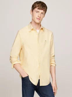 Koszule*Tommy Hilfiger Koszula Heritage Z Bawełny Oxford YELLOW DAISY