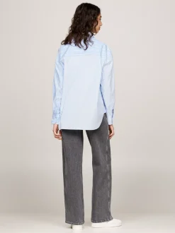 Koszule & Bluzki*Tommy Hilfiger Koszula O Kroju Oversize W Paski VESSEL BLUE / MULTI