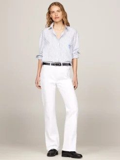 Koszule & Bluzki*Tommy Hilfiger Koszula O Kroju Oversize W Paski CLASSIC SHIRTING STP/ VESSEL BLUE