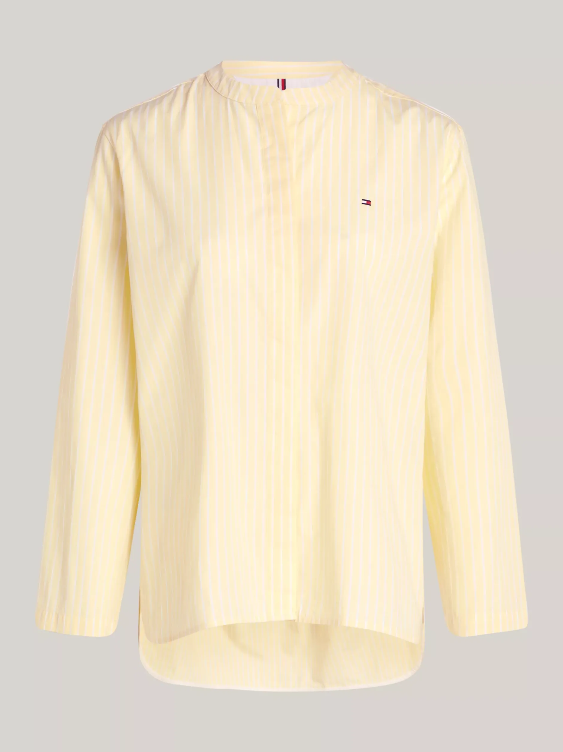 Koszule & Bluzki*Tommy Hilfiger Koszula O Luźnym Kroju Curve Bez Kołnierza STRIPE/ LEMON ZEST/ ECRU
