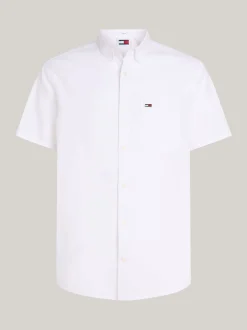 Koszule*Tommy Hilfiger Koszula O Regularnym Kroju Z Krótkim Rękawem WHITE