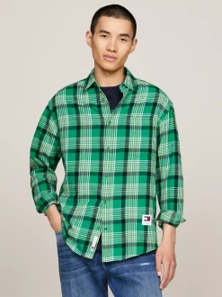 Koszule*Tommy Hilfiger Koszula O Regularnym Kroju We Wzór W Kratę GREEN MALACHITE CHECK