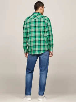 Koszule*Tommy Hilfiger Koszula O Regularnym Kroju We Wzór W Kratę GREEN MALACHITE CHECK