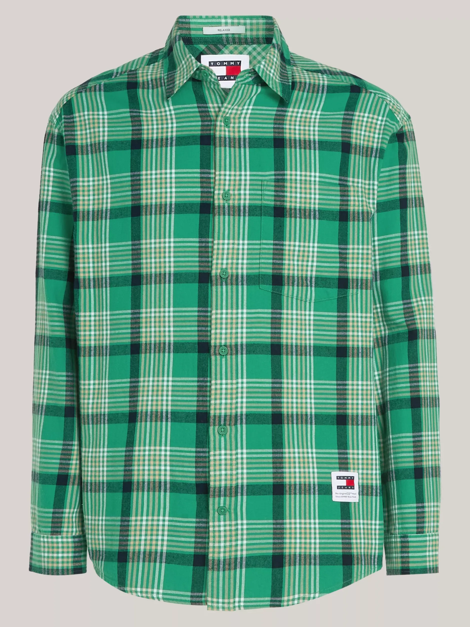 Koszule*Tommy Hilfiger Koszula O Regularnym Kroju We Wzór W Kratę GREEN MALACHITE CHECK