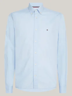Koszule*Tommy Hilfiger Koszula O Regularnym Kroju Z Popeliny TH Flex SWEET BLUE