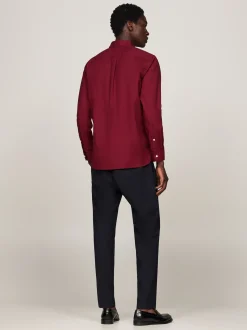Koszule*Tommy Hilfiger Koszula O Regularnym Kroju Z Popeliny TH Flex DEEP ROUGE