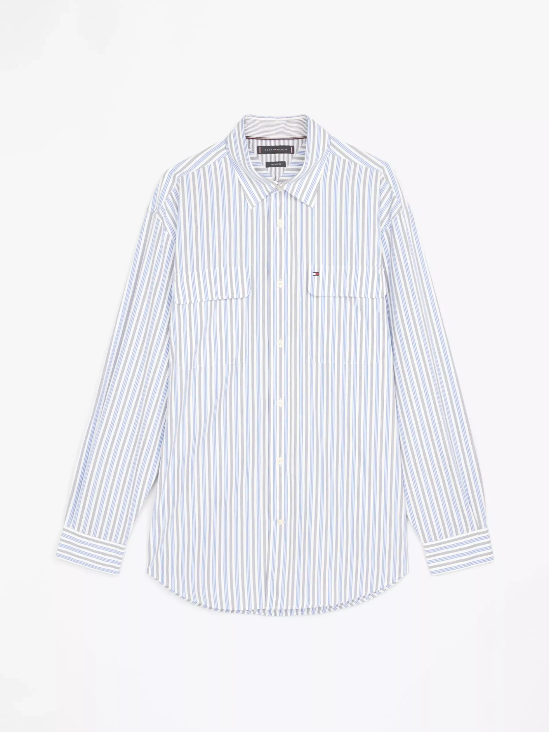 Koszule*Tommy Hilfiger Koszula O Regularnym Kroju BLUE/WHITE