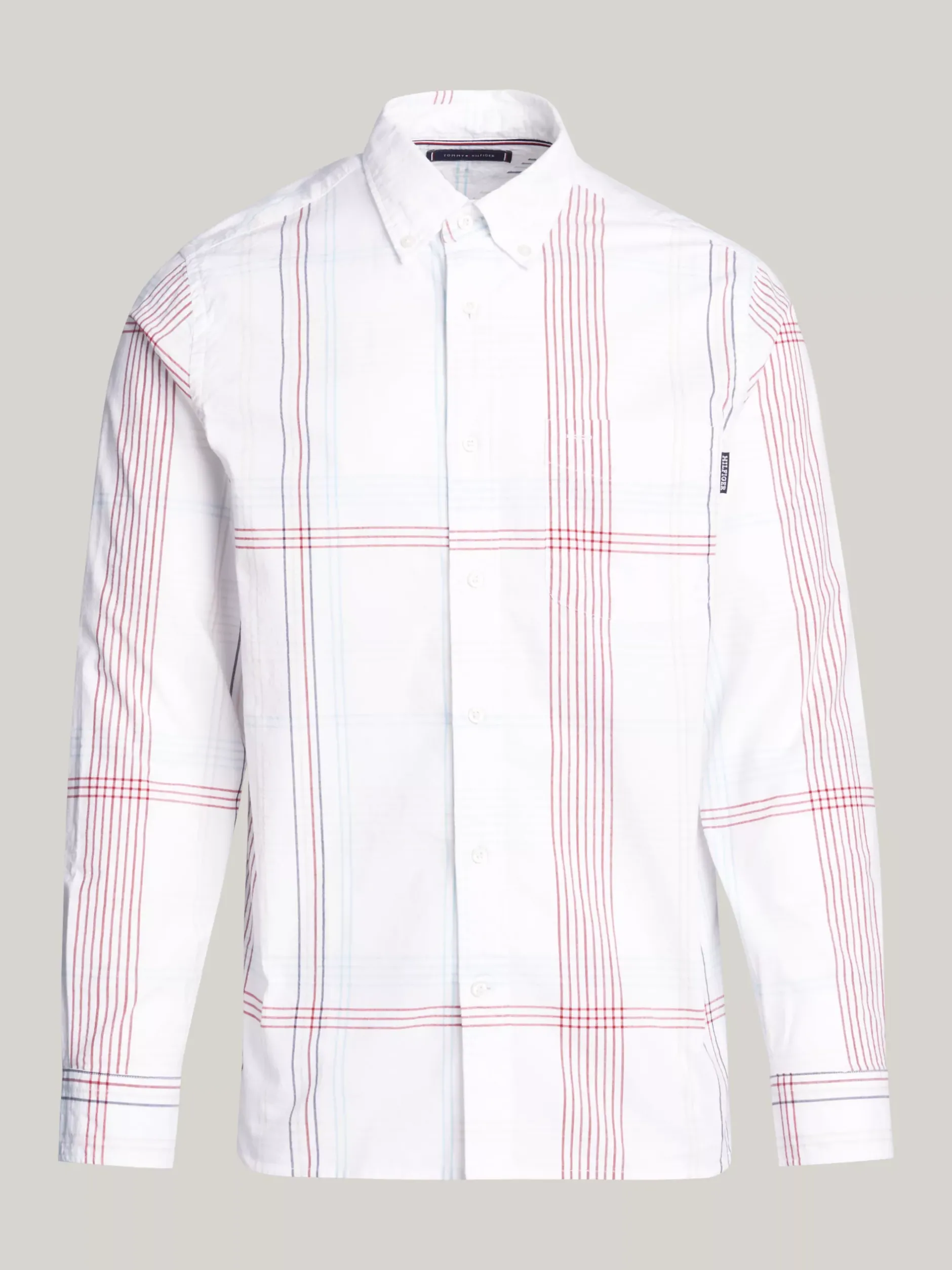Koszule*Tommy Hilfiger Koszula O Regularnym Kroju W Kratę ANCIENT WHITE / MULTI