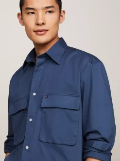 Koszule*Tommy Hilfiger Koszula O Regularnym Kroju Z Diagonalu AEGEAN SEA