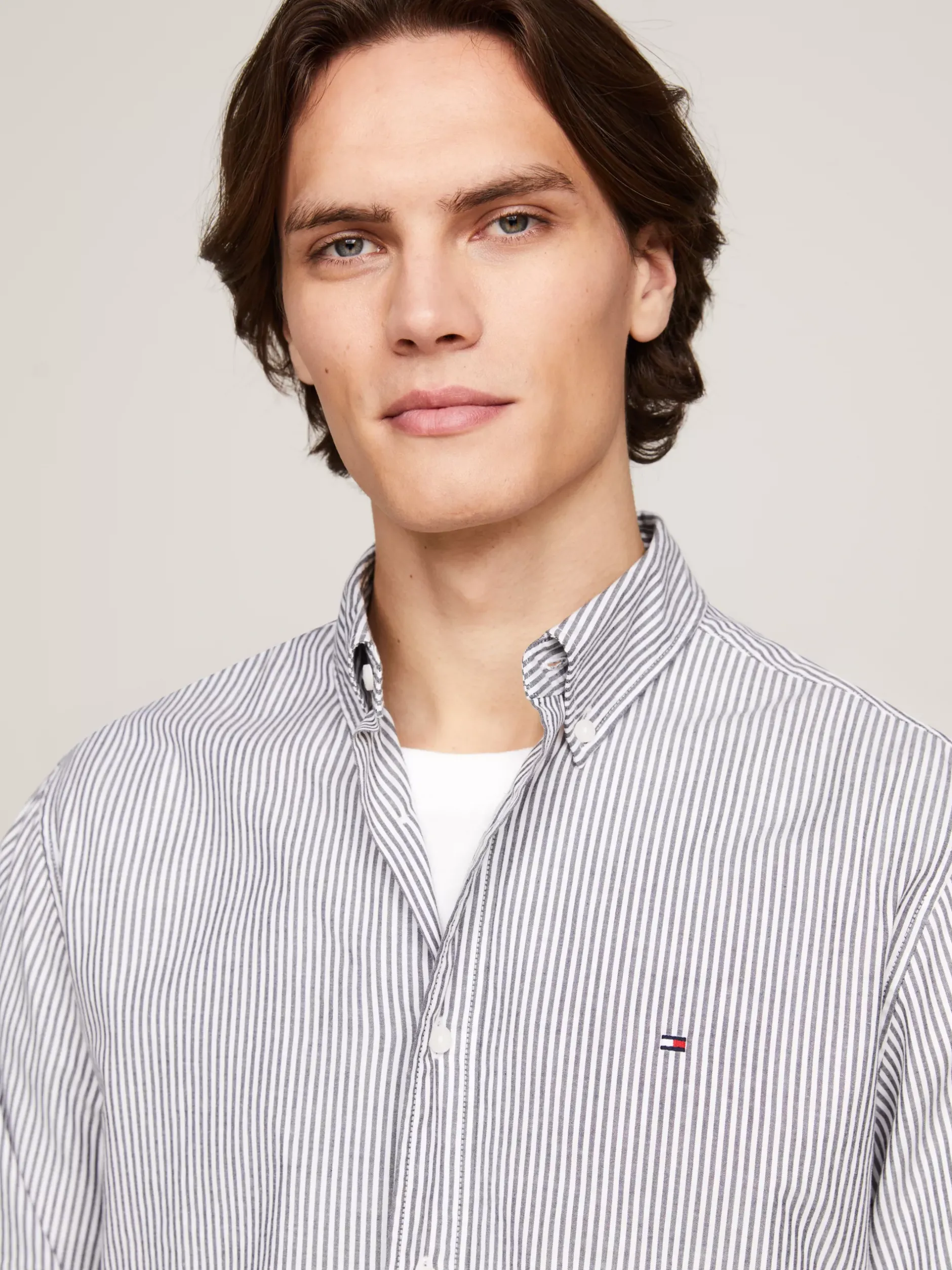 Koszule*Tommy Hilfiger Koszula O Regularnym Kroju DESERT SKY / OPTIC WHITE