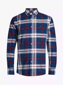 Koszule*Tommy Hilfiger Koszula O Regularnym Kroju W Kartę Tommy DEEP INDIGO / ROUGE CHECK
