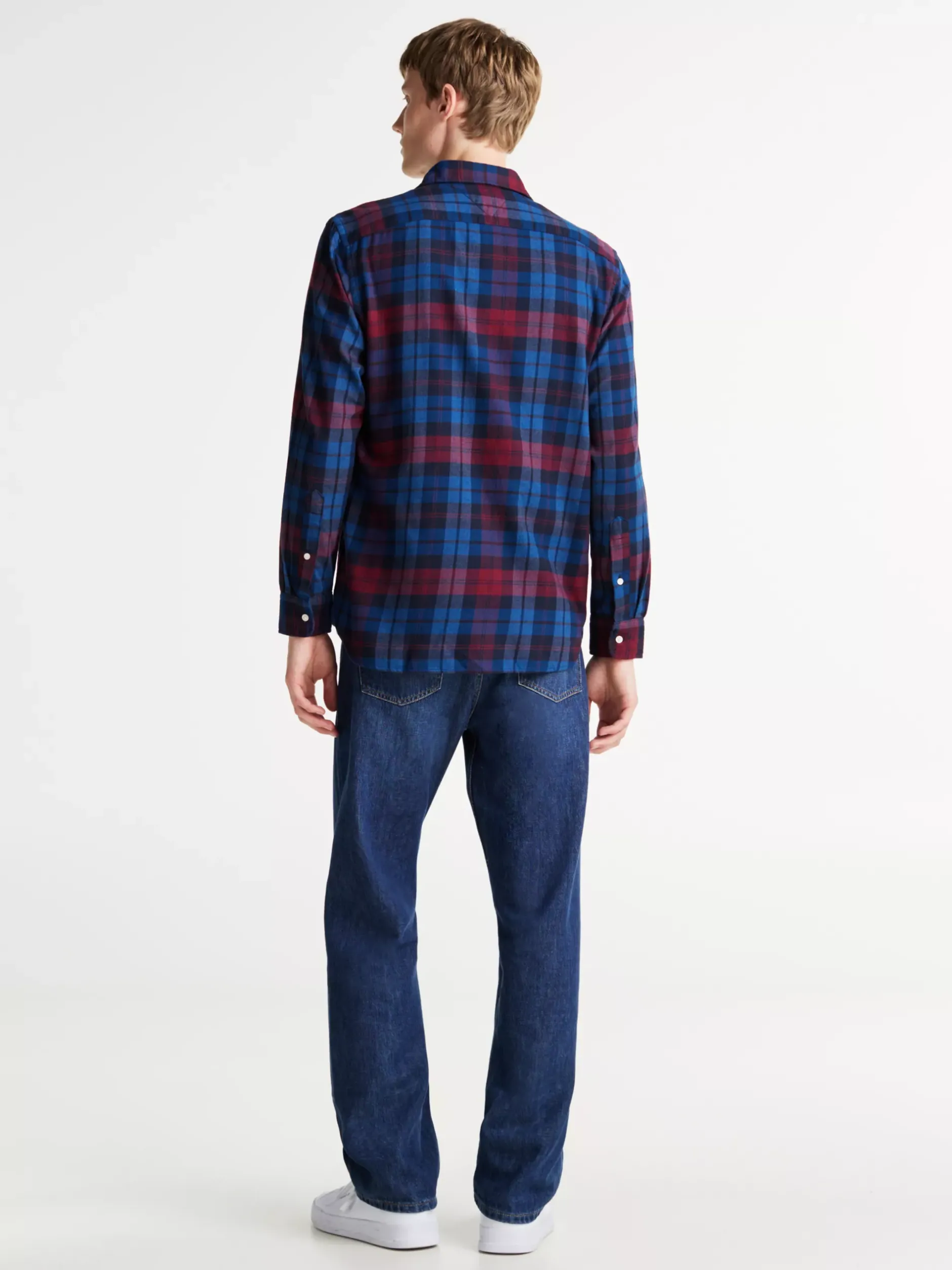 Koszule*Tommy Hilfiger Koszula O Regularnym Kroju W Szkocką Kratę DEEP INDIGO/ DEEP ROUGE/ MULTI