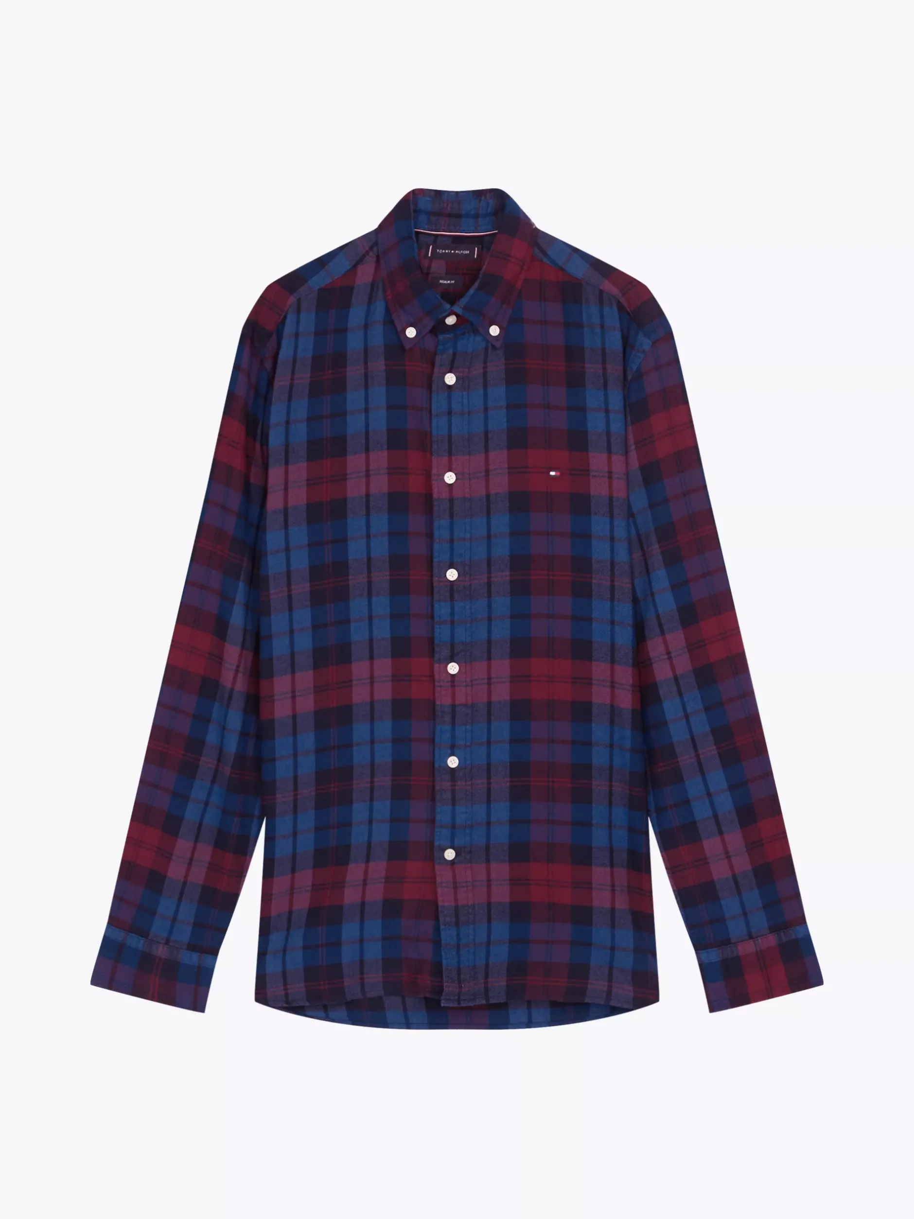 Koszule*Tommy Hilfiger Koszula O Regularnym Kroju W Szkocką Kratę DEEP INDIGO/ DEEP ROUGE/ MULTI
