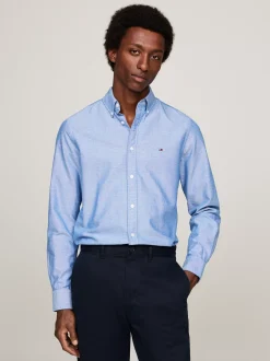 Koszule*Tommy Hilfiger Koszula O Wąskim Kroju Z Bawełny Dobby VIBRANT INDIGO